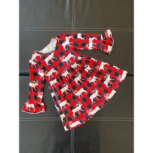 Red Buffalo Plaid Reindeer Dress